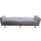 Sofá-cama DKD Home Decor Cinzento Poliéster Madeira Plástico Moderno Scandi 190 x 75 x 75 cm