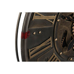 Relógio de Parede DKD Home Decor Engrenagens Preto Dourado Ferro (80 x 6,5 x 80 cm)