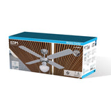 Ventilador de Teto com Luz EDM 33801 Caribe Prateado 50 W