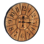Relógio de Parede Preto Catanho escuro Metal Madeira (60 x 4,5 x 60 cm)