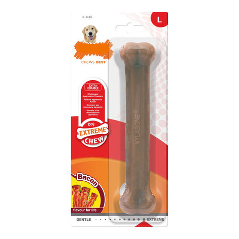 Mordedor para cão Nylabone Dura Chew Bacon Tamanho L Nylon