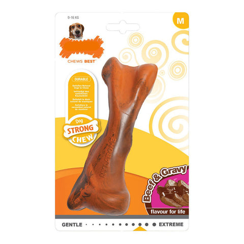 Mordedor para cão Nylabone Strong Chew Molho Carne Borracha Tamanho M