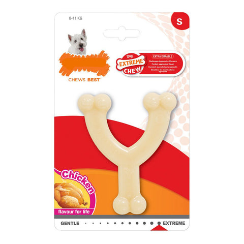 Mordedor para cão Nylabone Extreme Chew Wishbone Tamanho S Frango Nylon