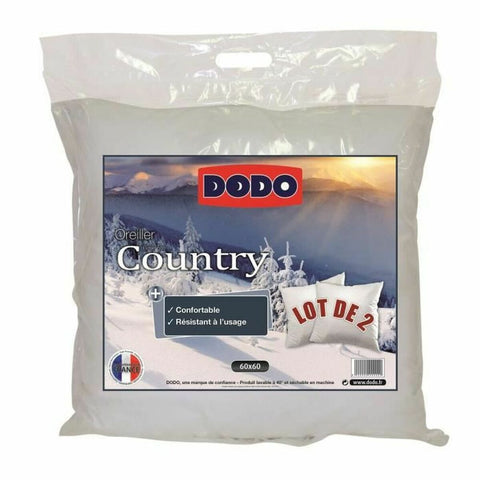 Almofada DODO Country Branco 60 x 60 cm (2 Unidades)