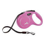 Trela para Cães Flexi NEW CLASSIC 5m Cor de Rosa Tamanho S