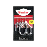 Gancho para pendurar Metaltex Lonardo Cromado Metal 6,5 cm 6 Peças