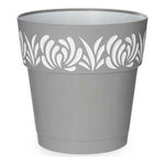 Vaso Autoirrigável Stefanplast Gaia Cinzento Branco Plástico 25 x 25 x 25	 cm