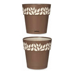 Vaso Autoirrigável Stefanplast 3920111 Castanho Bege Plástico 19 x 19 x 19 cm