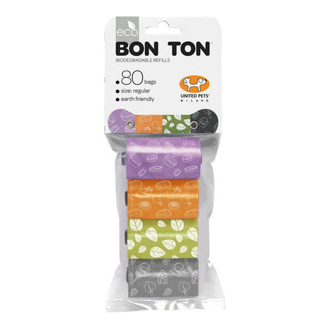 Sacos higiénicos United Pets Bon Ton Regular Cão Cores sortidas (4 x 20 uds)