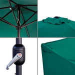 Parasol Monty Alumínio Verde 270 cm