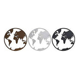 Figura Decorativa DKD Home Decor Mapa do Mundo Preto Cobre Branco 40 x 1 x 40 cm (3 Peças)