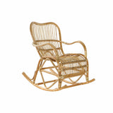 Cadeira de baloiço DKD Home Decor Castanho Multicolor Natural Rotim 62 x 94 x 93 cm