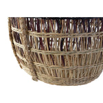 Conjunto de Cestas DKD Home Decor Natural Lilás Zostera marina Tropical 39 x 39 x 41 cm 3 Peças