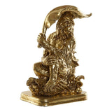 Figura Decorativa DKD Home Decor Dourado Resina Colonial Folha de planta 16,5 x 10,6 x 22,5 cm