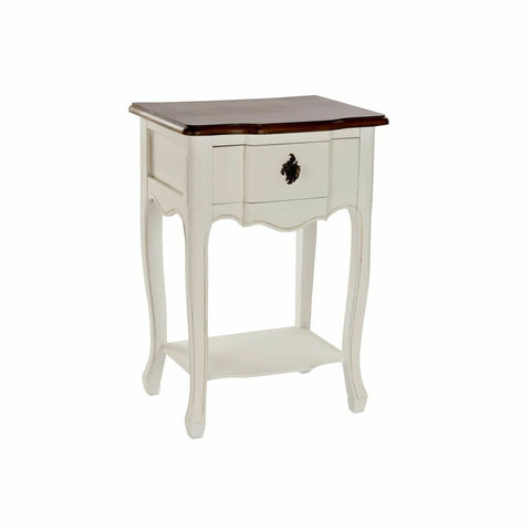 Mesa de apoio DKD Home Decor Branco Castanho Multicolor 48 x 34 x 67,5 cm