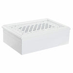 Guarda-Joias DKD Home Decor Relógios 29 x 20 x 9,5 cm Cristal Lilás Branco Madeira MDF