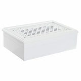 Guarda-Joias DKD Home Decor Relógios 29 x 20 x 9,5 cm Cristal Lilás Branco Madeira MDF