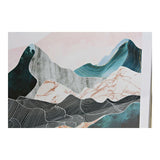 Pintura DKD Home Decor Oriental Montanha 70 x 4 x 70 cm (3 Peças)