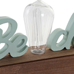 Figura Decorativa DKD Home Decor Beach LED Verde Azul Marinho Mediterrâneo 34 x 8 x 16 cm (2 Unidades)