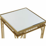 Mesa de apoio DKD Home Decor Metal Espelho (2 pcs) (40 x 40 x 56 cm) (35 x 35 x 51 cm)