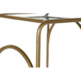 Conjunto de 2 mesas pequenas DKD Home Decor Dourado Metal Cristal 55 x 30 x 55 cm