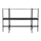 Consola DKD Home Decor Preto Metal Branco Mármore Moderno (120 x 40 x 80 cm)