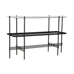 Consola DKD Home Decor Preto Metal Branco Mármore Moderno (120 x 40 x 80 cm)