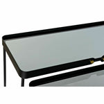 Consola DKD Home Decor Preto Metal Cristal 107,5 x 32,5 x 80,5 cm