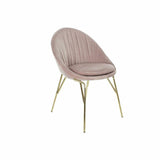 Cadeira de Sala de Jantar DKD Home Decor Cor de Rosa Dourado 60 x 60 x 85 cm