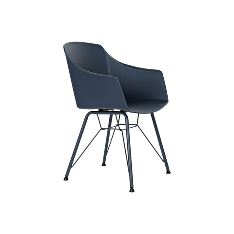 Cadeira DKD Home Decor Azul Preto Azul Marinho 56 x 53 x 81 cm 56 x 51 x 81,5 cm