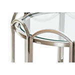 Mesa de apoio DKD Home Decor Cristal Prateado Metal (55 x 55 x 55 cm)