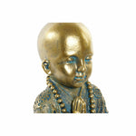 Figura Decorativa DKD Home Decor Azul Multicolor Dourado Monge Oriental 17 x 13,6 x 21,8 cm