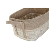 Conjunto de Cestos DKD Home Decor Creme Natural Juta Jute Fibra natural 40 x 28 x 23 cm (3 Peças)