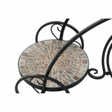 Plantador DKD Home Decor Bicicleta Cerâmica Mosaico Preto Multicolor Forja 70 x 28 x 57 cm (70 x 28 x 57 cm)