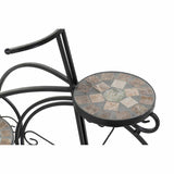 Plantador DKD Home Decor Bicicleta Cerâmica Mosaico Preto Forja (70 x 28 x 57 cm)