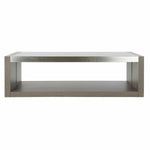 Mesa de Centro DKD Home Decor Cristal Alumínio Eik Vidro temperado (120 x 60 x 37,5 cm)