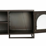 Móvel de TV DKD Home Decor Preto Cristal Metal (150 x 50 x 45 cm)