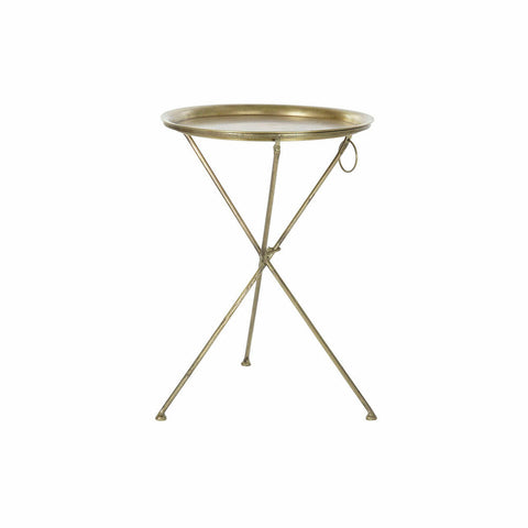 Mesa de apoio DKD Home Decor Dourado Latão (47,5 x 47,5 x 64,5 cm)