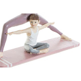 Figura Decorativa DKD Home Decor 24 x 6,5 x 19,5 cm Scandi Cor de Rosa Yoga