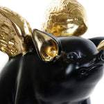 Figura Decorativa DKD Home Decor 26 x 17 x 22,5 cm Prateado Preto Dourado Porco (3 Unidades)