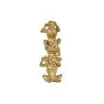 Figura Decorativa DKD Home Decor Dourado Macacos 9 x 7 x 25 cm