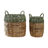 Conjunto de Cestas DKD Home Decor Rotim (33 x 33 x 40 cm)