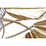 Decoração de Parede DKD Home Decor Dourado Metal Folha de planta (100 x 5,5 x 51 cm)