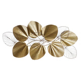 Decoração de Parede DKD Home Decor Dourado Metal Folha de planta (100 x 5,5 x 51 cm)