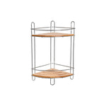 Estante de Esquina DKD Home Decor Natural Bambu Metal cromado inoxidável 2 Prateleiras 19,5 x 19,5 x 36,5 cm