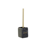 Piaçaba DKD Home Decor Preto Dourado Metal Resina Mármore 9,5 x 9,5 x 37 cm