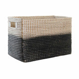 Cabaz DKD Home Decor Preto Natural Zostera marina Boho 48 x 28 x 31 cm