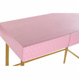 Consola DKD Home Decor Cor de Rosa Dourado Metal Madeira de mangueira Moderno (90 x 45 x 74 cm)