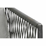 Sofá de Jardim DKD Home Decor Preto Metal Alumínio Corda 30 x 40 cm 192 x 163 x 86 cm