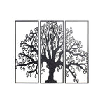 Decoração de Parede DKD Home Decor 3 Peças Preto Árvore Metal (105 x 1,3 x 91 cm)